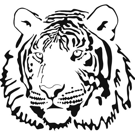Tiger Outline Printable